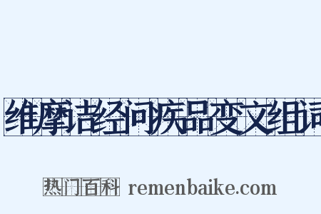 维摩诘经问疾品变文组词是什么意思的图片